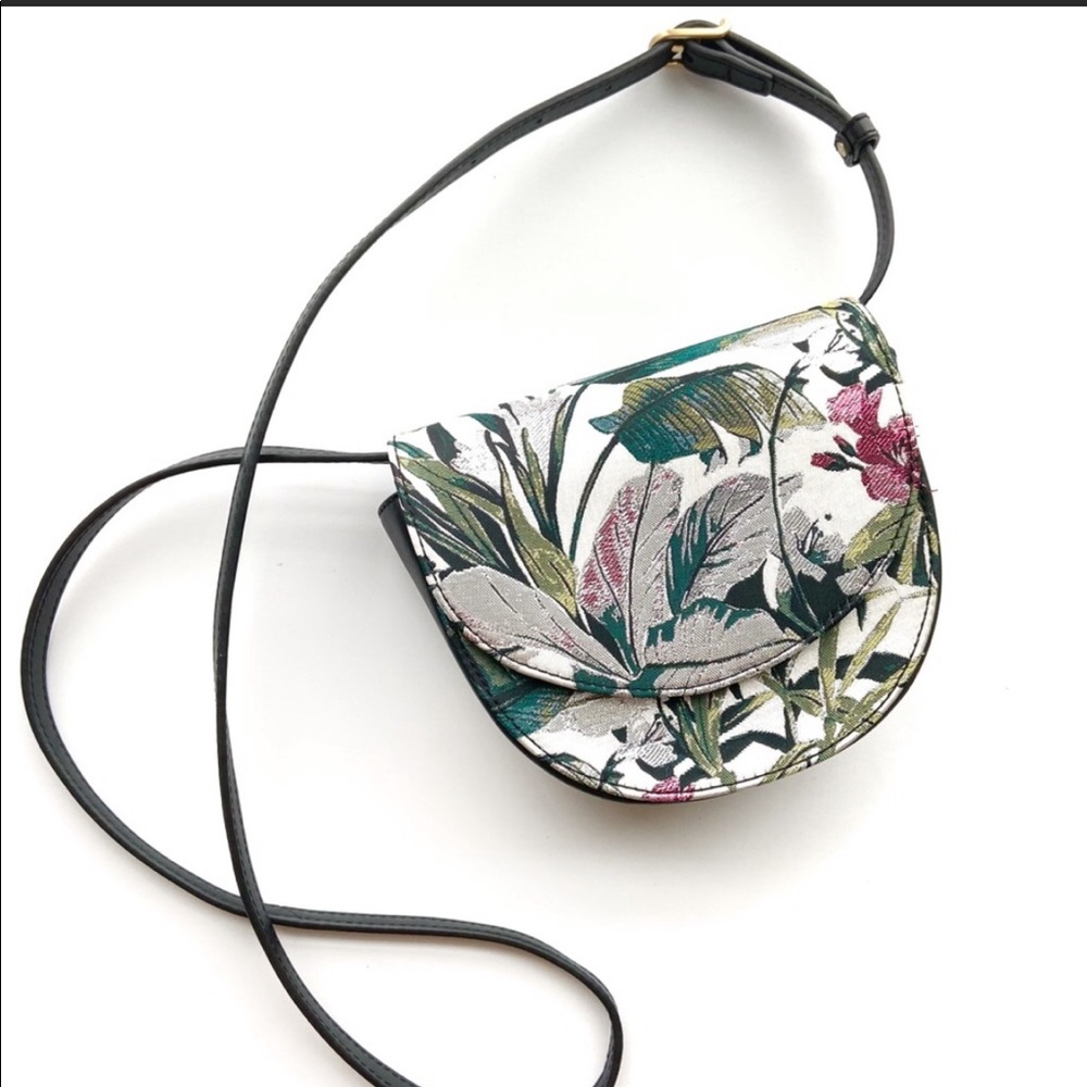 Flynn Emerson Floral Jaquard Crossbody Bag
